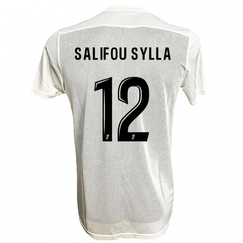 Danxen Hombre Camiseta Salifou Sylla #12 Negro Blanco 2ª Equipación 2025/26 La Camisa México