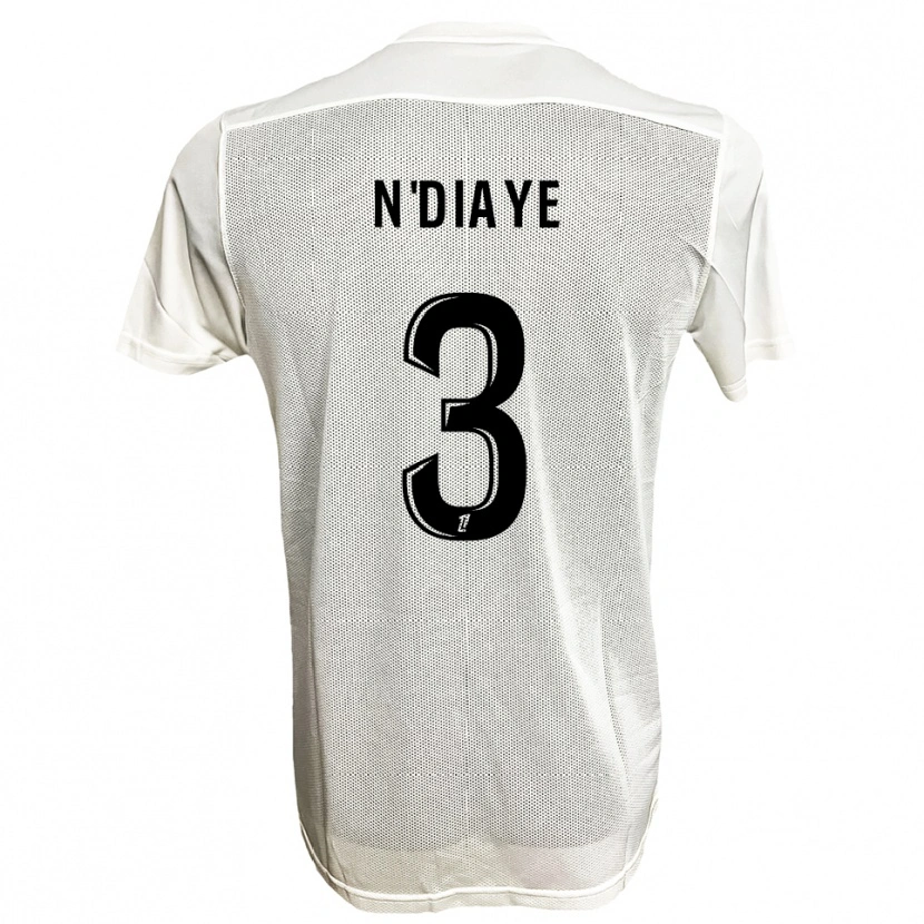 Danxen Hombre Camiseta Demba N'diaye #3 Negro Blanco 2ª Equipación 2025/26 La Camisa México