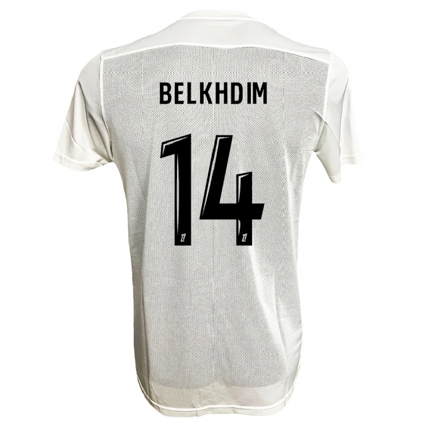 Danxen Hombre Camiseta Yassin Belkhdim #14 Negro Blanco 2ª Equipación 2025/26 La Camisa México