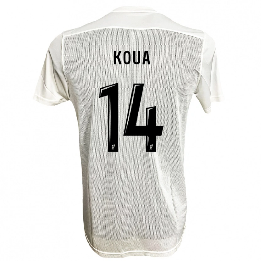 Danxen Hombre Camiseta Moran Koua #14 Negro Blanco 2ª Equipación 2025/26 La Camisa México