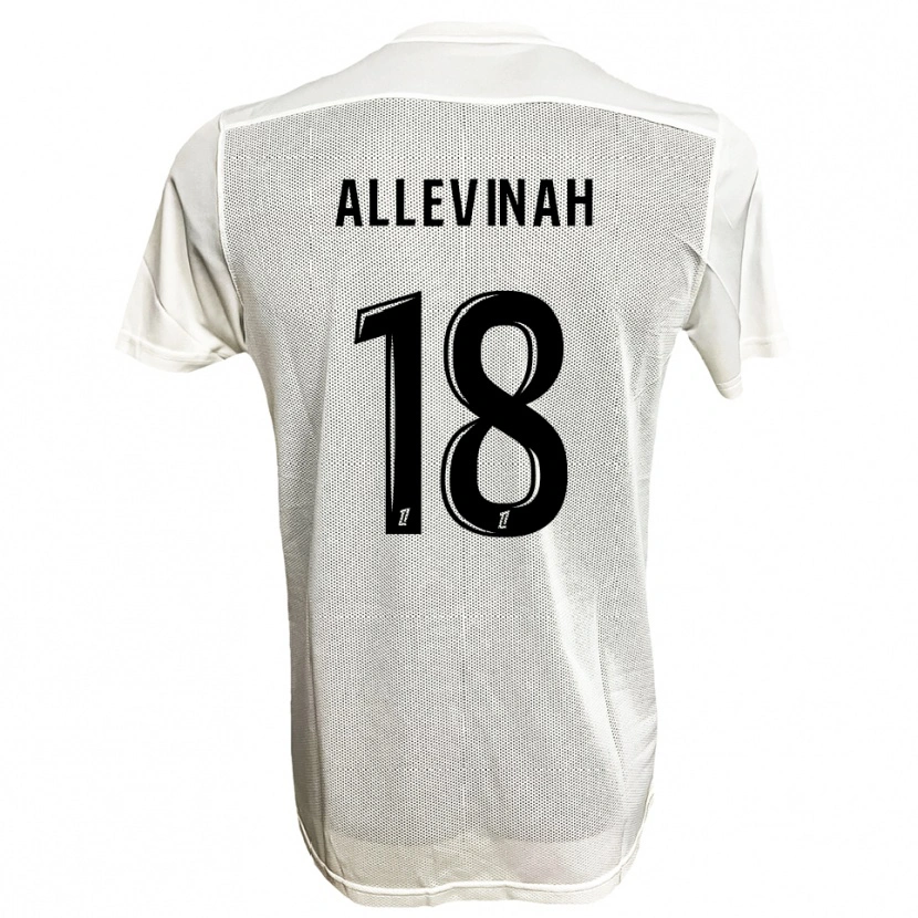 Danxen Hombre Camiseta Jim Allevinah #18 Negro Blanco 2ª Equipación 2025/26 La Camisa México
