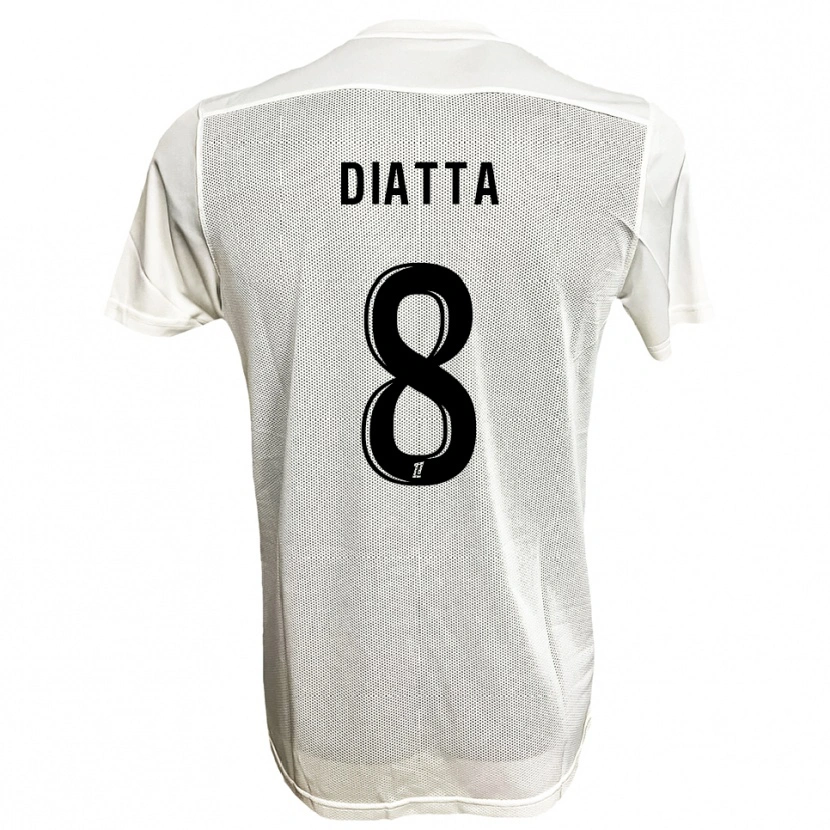 Danxen Hombre Camiseta Bané Diatta #8 Negro Blanco 2ª Equipación 2025/26 La Camisa México