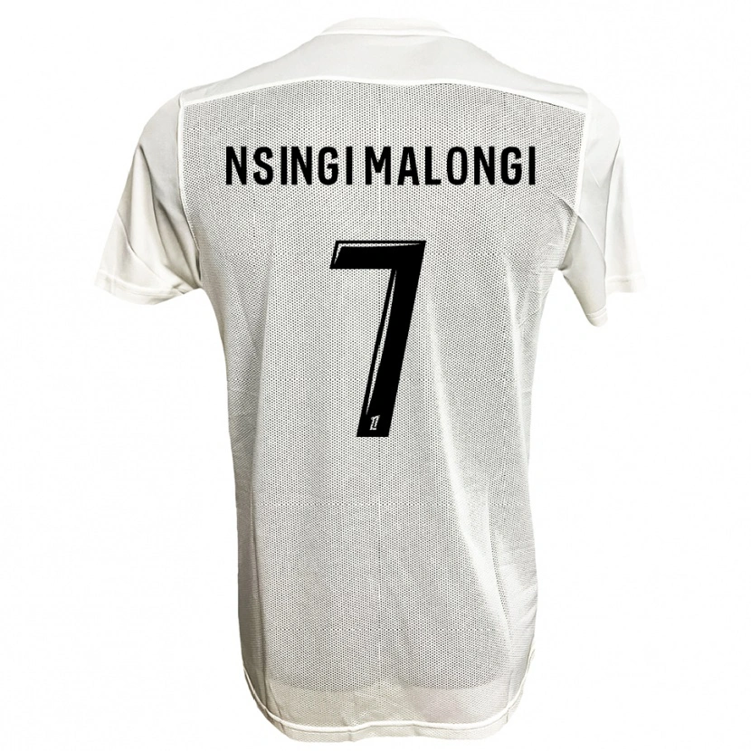 Danxen Hombre Camiseta Rodrigue Nsingi Malongi #7 Negro Blanco 2ª Equipación 2025/26 La Camisa México