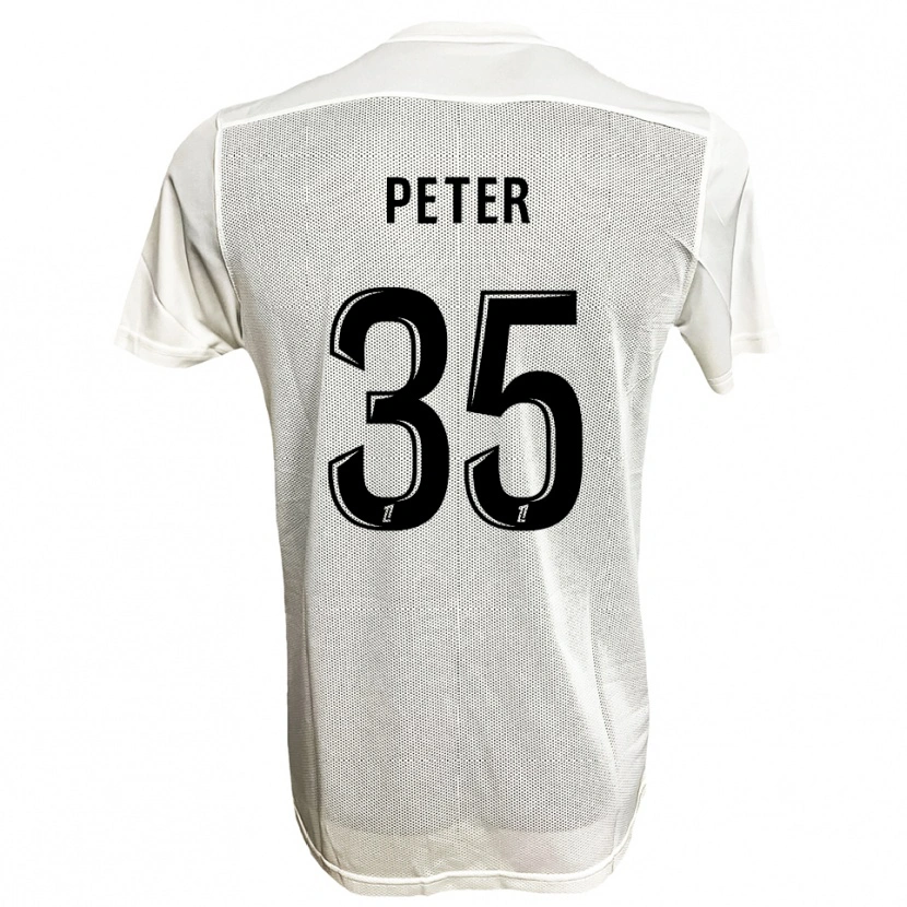 Danxen Hombre Camiseta Prosper Peter #35 Negro Blanco 2ª Equipación 2025/26 La Camisa México