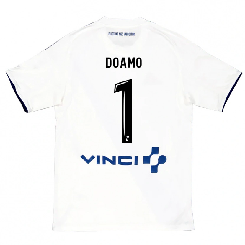Danxen Hombre Camiseta Isaac Doamo #1 Blanco Azul 2ª Equipación 2025/26 La Camisa México
