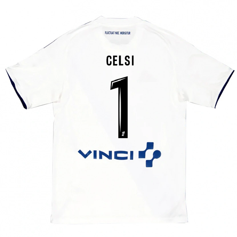 Danxen Hombre Camiseta Rafael Celsi #1 Blanco Azul 2ª Equipación 2025/26 La Camisa México