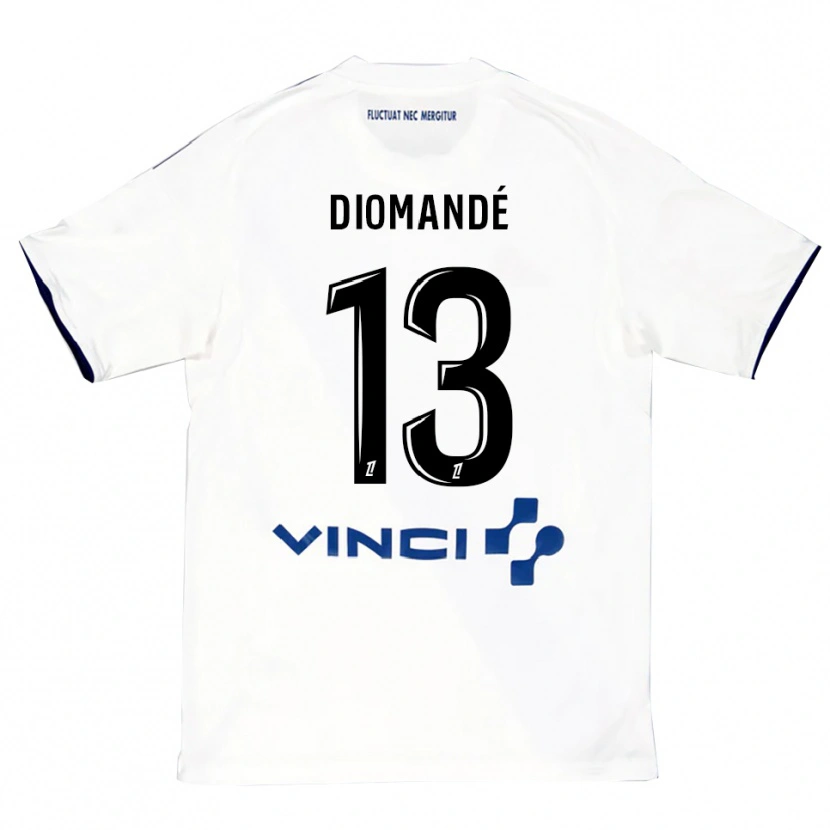 Danxen Hombre Camiseta Vassancy Diomandé #13 Blanco Azul 2ª Equipación 2025/26 La Camisa México