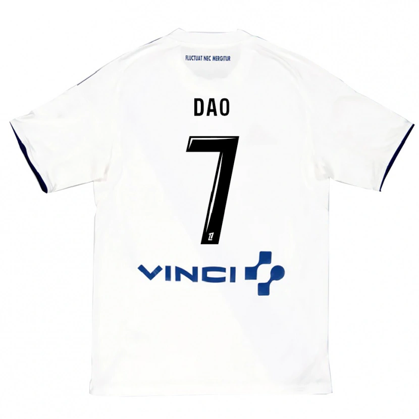 Danxen Hombre Camiseta Mohamed Dao #7 Blanco Azul 2ª Equipación 2025/26 La Camisa México