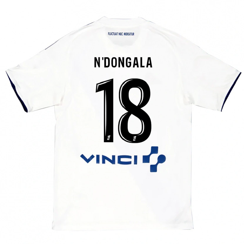 Danxen Hombre Camiseta Melween N'dongala #18 Blanco Azul 2ª Equipación 2025/26 La Camisa México