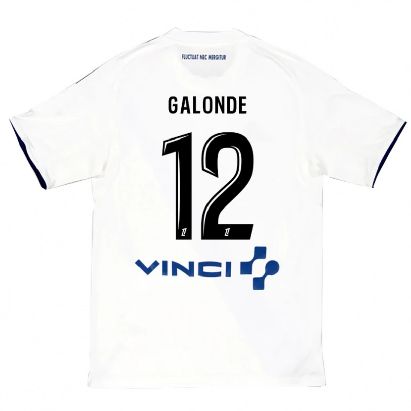 Danxen Hombre Camiseta Mathis Galonde #12 Blanco Azul 2ª Equipación 2025/26 La Camisa México