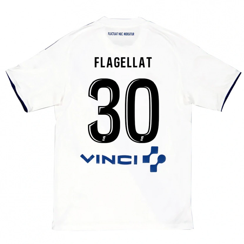 Danxen Hombre Camiseta Alizée Flagellat #30 Blanco Azul 2ª Equipación 2025/26 La Camisa México