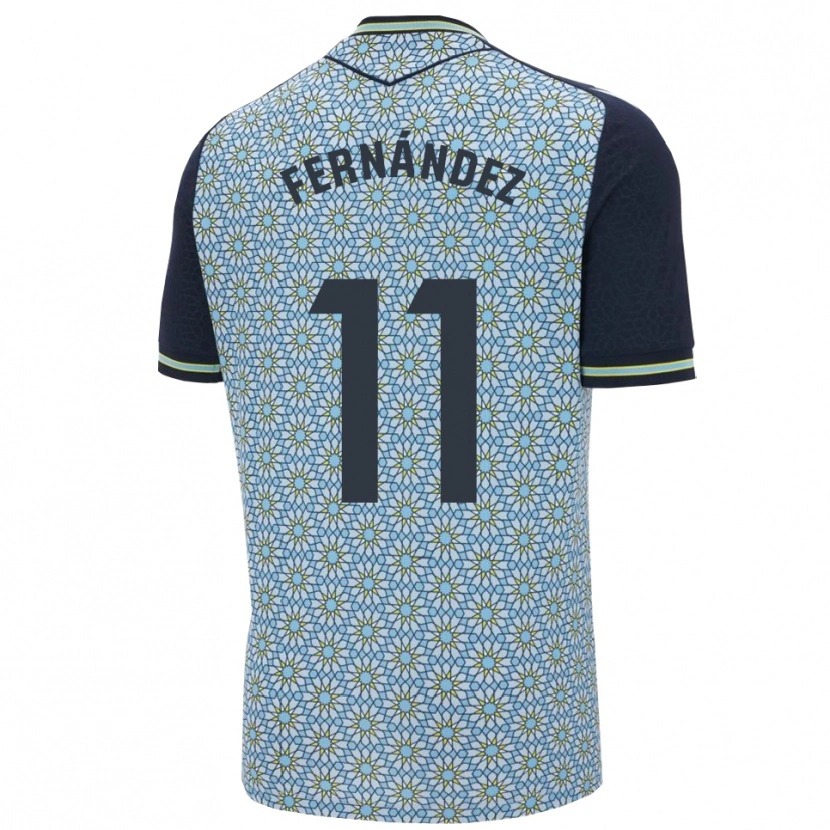 Danxen Hombre Camiseta Nico Fernández #11 Azul Marino 2ª Equipación 2025/26 La Camisa México