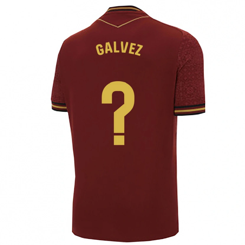 Danxen Hombre Camiseta Gonzalo Gálvez #0 Burdeos Oro 2ª Equipación 2025/26 La Camisa México