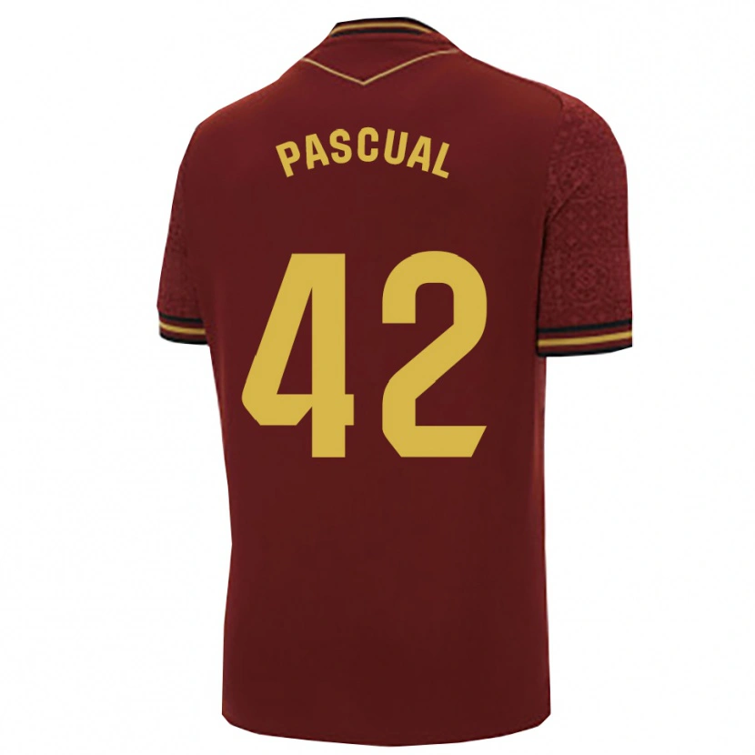 Danxen Hombre Camiseta García Pascual #42 Burdeos Oro 2ª Equipación 2025/26 La Camisa México