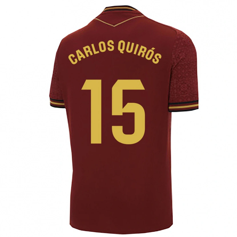 Danxen Hombre Camiseta Juan Carlos Quirós #15 Burdeos Oro 2ª Equipación 2025/26 La Camisa México