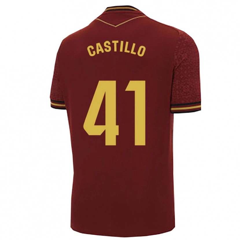Danxen Hombre Camiseta Francis Castillo #41 Burdeos Oro 2ª Equipación 2025/26 La Camisa México