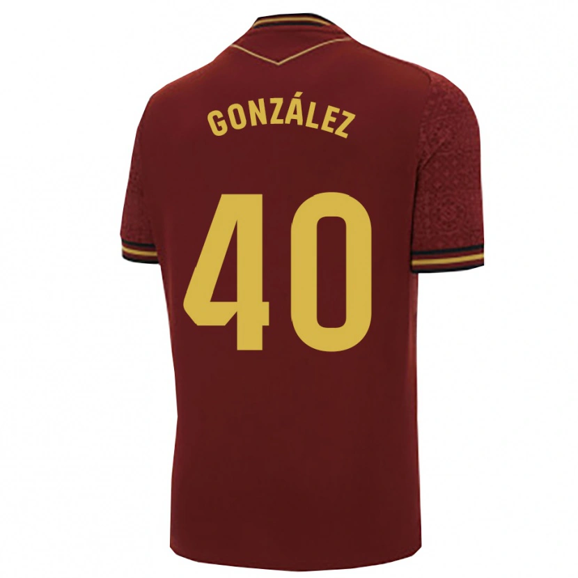 Danxen Hombre Camiseta José González #40 Burdeos Oro 2ª Equipación 2025/26 La Camisa México