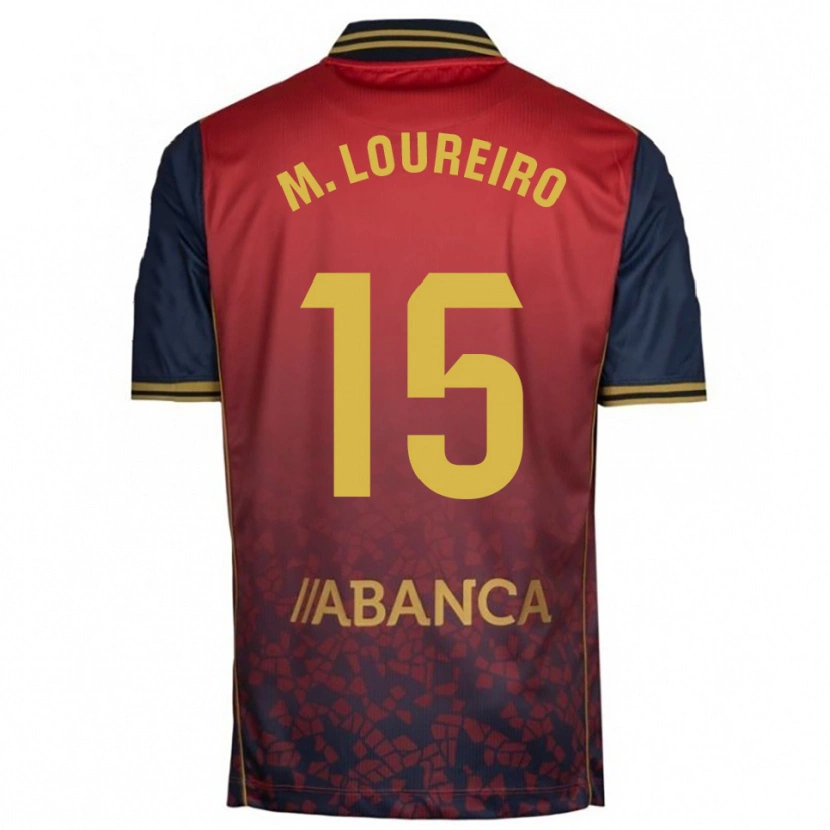 Danxen Hombre Camiseta Miguel Loureiro #15 Rojo Marino 2ª Equipación 2025/26 La Camisa México