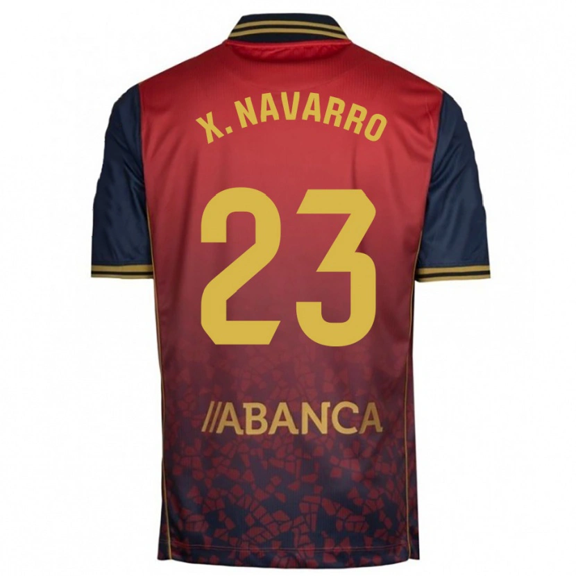Danxen Hombre Camiseta Ximo Navarro #23 Rojo Marino 2ª Equipación 2025/26 La Camisa México