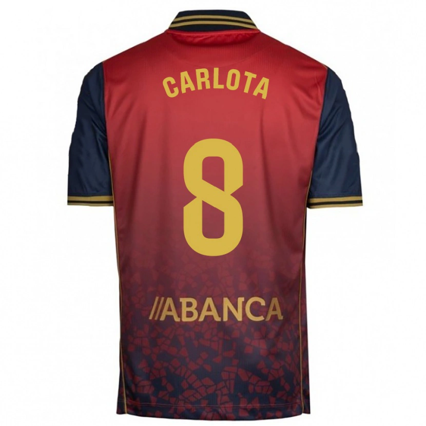 Danxen Hombre Camiseta Carlota Sánchez #8 Rojo Marino 2ª Equipación 2025/26 La Camisa México