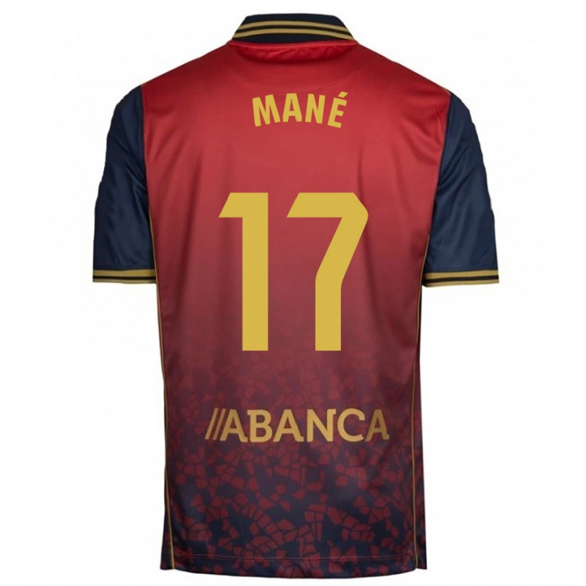 Danxen Hombre Camiseta Alioune Mané #17 Rojo Marino 2ª Equipación 2025/26 La Camisa México
