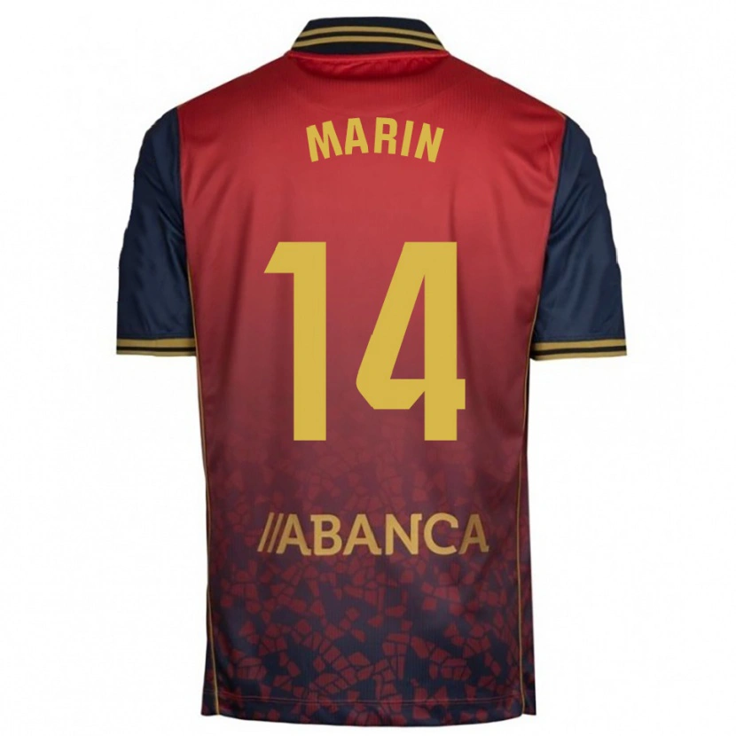 Danxen Hombre Camiseta Ainhoa Marín #14 Rojo Marino 2ª Equipación 2025/26 La Camisa México