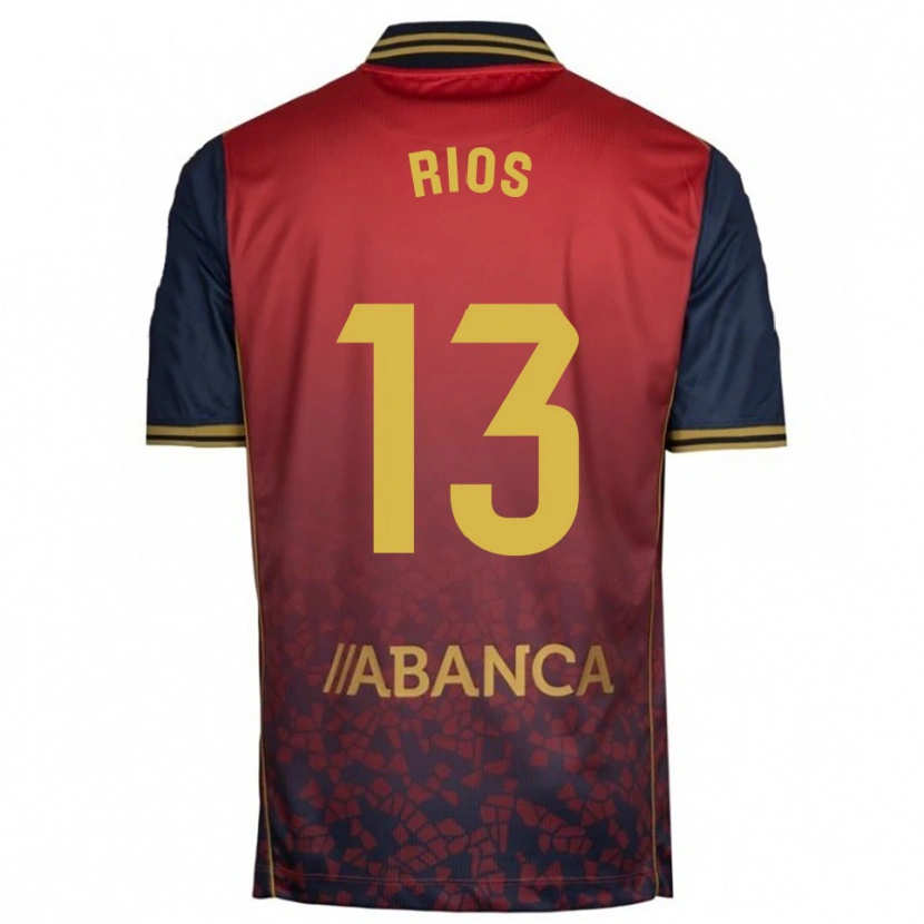 Danxen Hombre Camiseta Hugo Rios #13 Rojo Marino 2ª Equipación 2025/26 La Camisa México