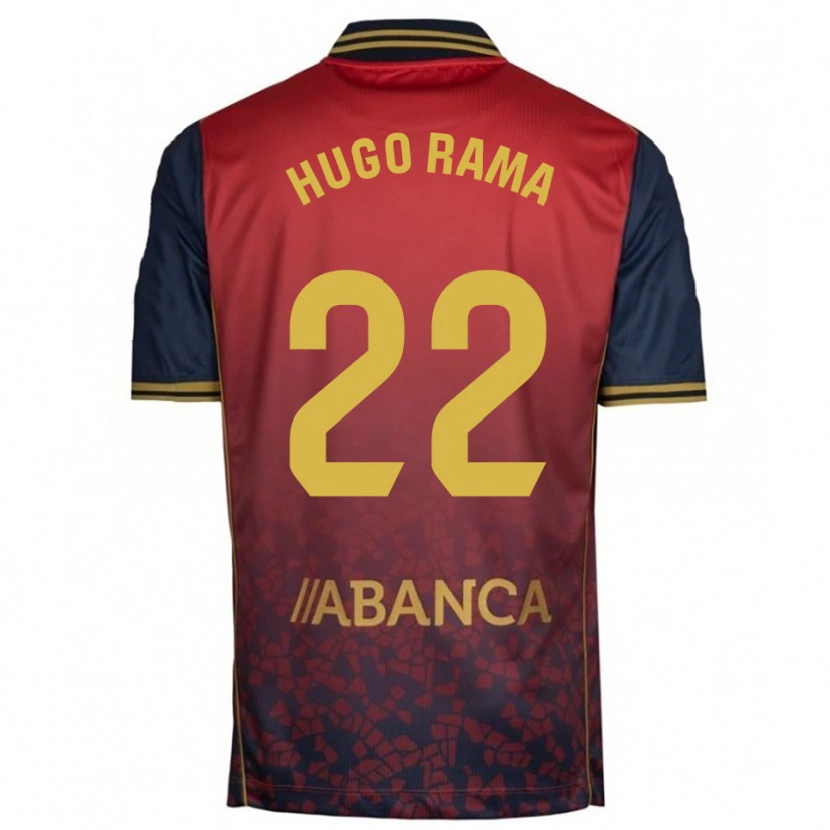 Danxen Hombre Camiseta Hugo Rama #22 Rojo Marino 2ª Equipación 2025/26 La Camisa México