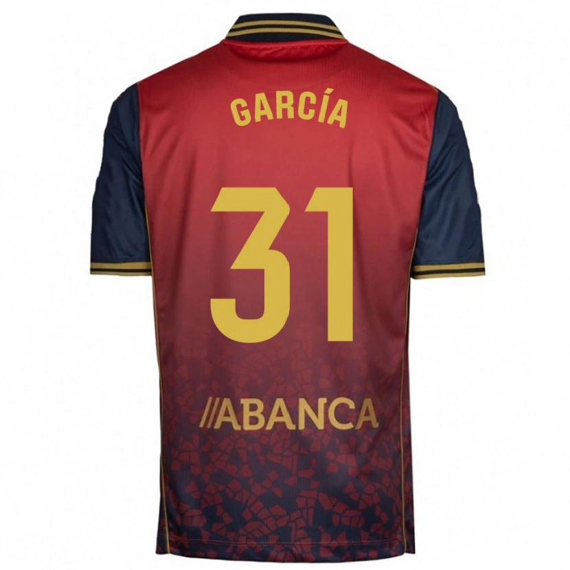Danxen Hombre Camiseta Pablo García #31 Rojo Marino 2ª Equipación 2025/26 La Camisa México