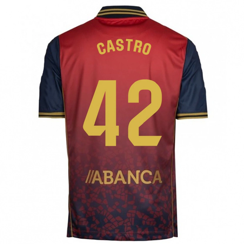 Danxen Hombre Camiseta Lucas Castro #42 Rojo Marino 2ª Equipación 2025/26 La Camisa México