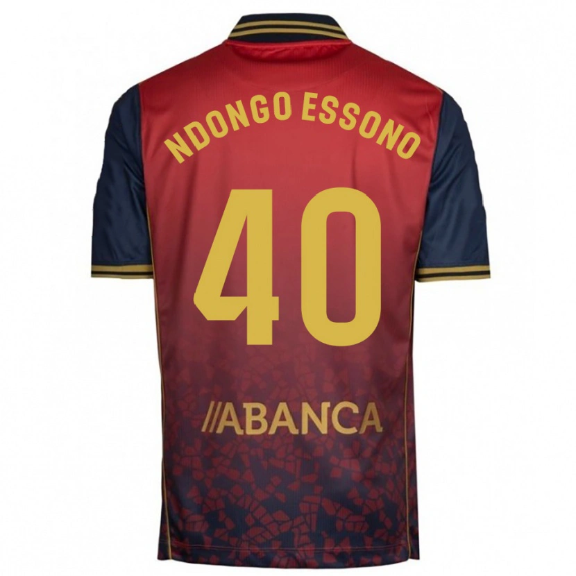 Danxen Hombre Camiseta Rodrigue Essono #40 Rojo Marino 2ª Equipación 2025/26 La Camisa México