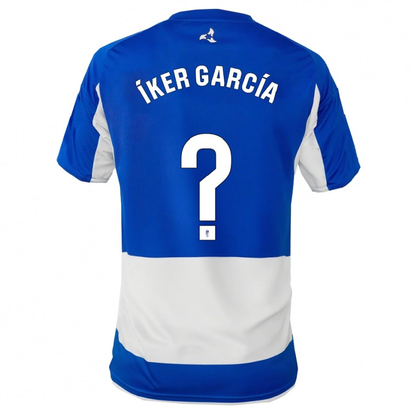 Danxen Hombre Camiseta Íker García #0 Azul Blanco 2ª Equipación 2025/26 La Camisa México