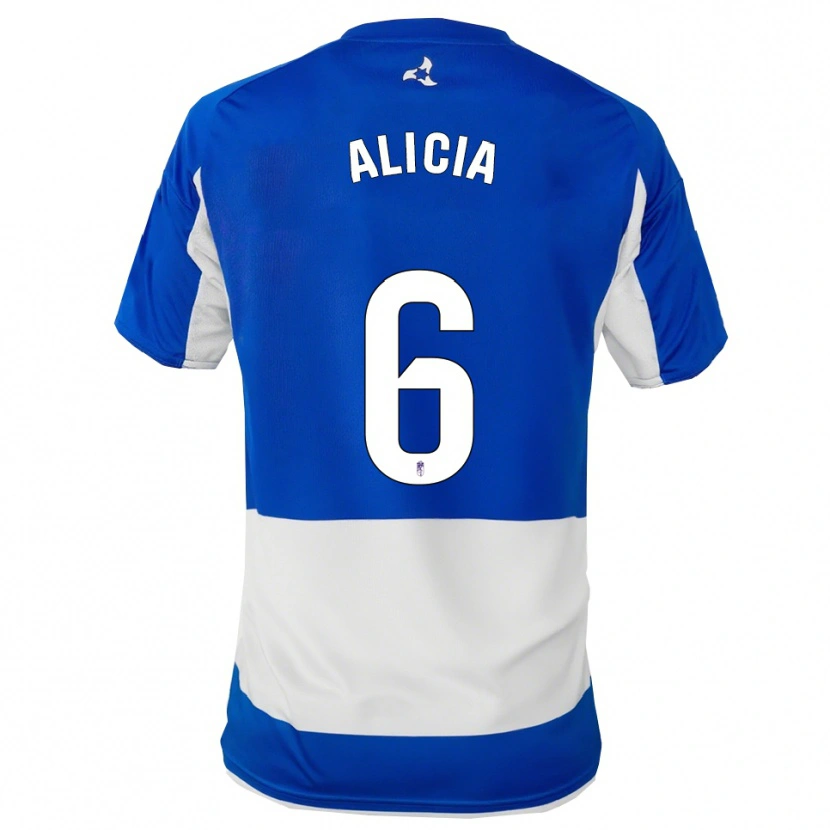 Danxen Hombre Camiseta Alicia #6 Azul Blanco 2ª Equipación 2025/26 La Camisa México