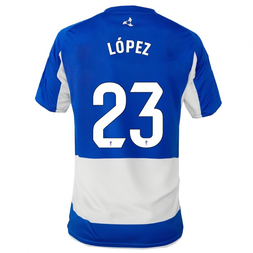 Danxen Hombre Camiseta Diego López #23 Azul Blanco 2ª Equipación 2025/26 La Camisa México