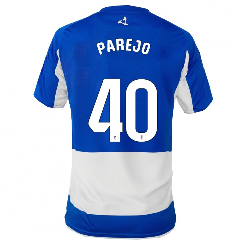 Danxen Hombre Camiseta Jesús Parejo #40 Azul Blanco 2ª Equipación 2025/26 La Camisa México