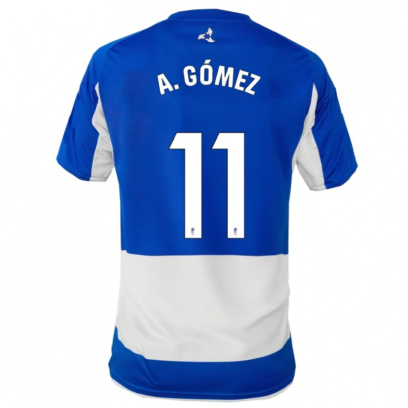 Danxen Hombre Camiseta Andrea Gómez Oliver #11 Azul Blanco 2ª Equipación 2025/26 La Camisa México