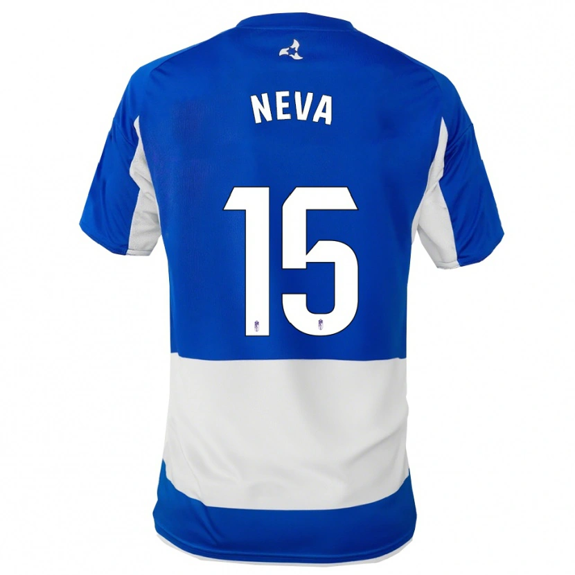 Danxen Hombre Camiseta Carlos Neva #15 Azul Blanco 2ª Equipación 2025/26 La Camisa México