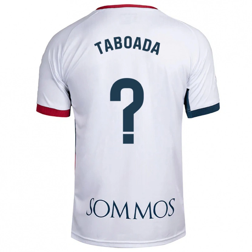 Danxen Hombre Camiseta Héctor Taboada #0 Blanco Rojo 2ª Equipación 2025/26 La Camisa México