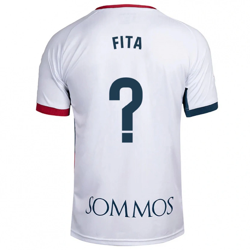 Danxen Hombre Camiseta Álex Fita #0 Blanco Rojo 2ª Equipación 2025/26 La Camisa México