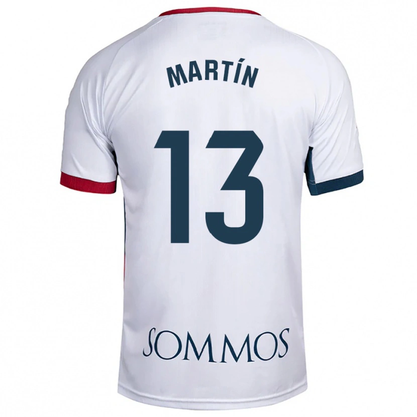 Danxen Hombre Camiseta Dani Martín #13 Blanco Rojo 2ª Equipación 2025/26 La Camisa México