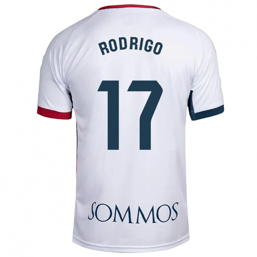Danxen Hombre Camiseta Aron Rodrigo #17 Blanco Rojo 2ª Equipación 2025/26 La Camisa México