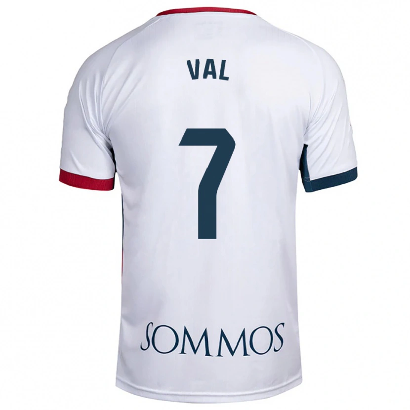 Danxen Hombre Camiseta Rodri Val #7 Blanco Rojo 2ª Equipación 2025/26 La Camisa México