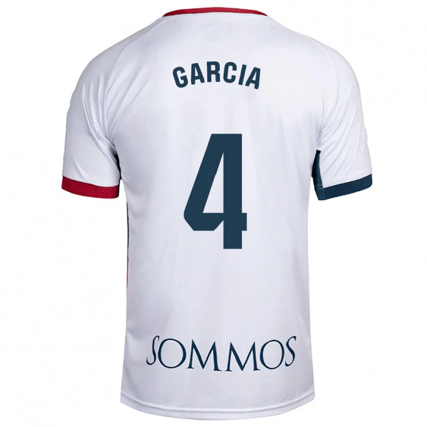 Danxen Hombre Camiseta Nacho García #4 Blanco Rojo 2ª Equipación 2025/26 La Camisa México