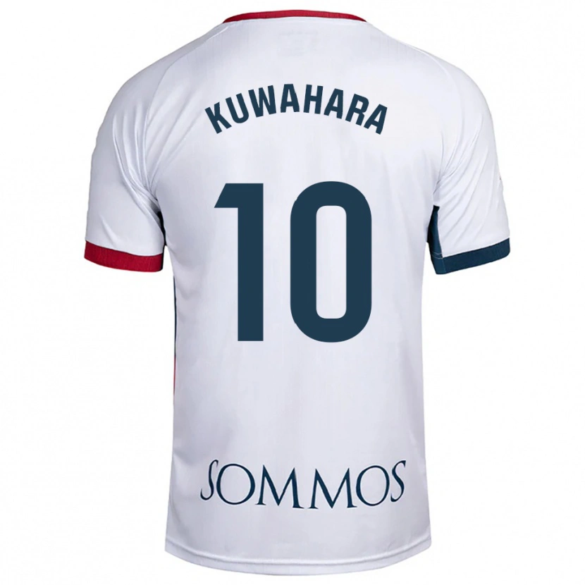 Danxen Hombre Camiseta Akane Kuwahara #10 Blanco Rojo 2ª Equipación 2025/26 La Camisa México