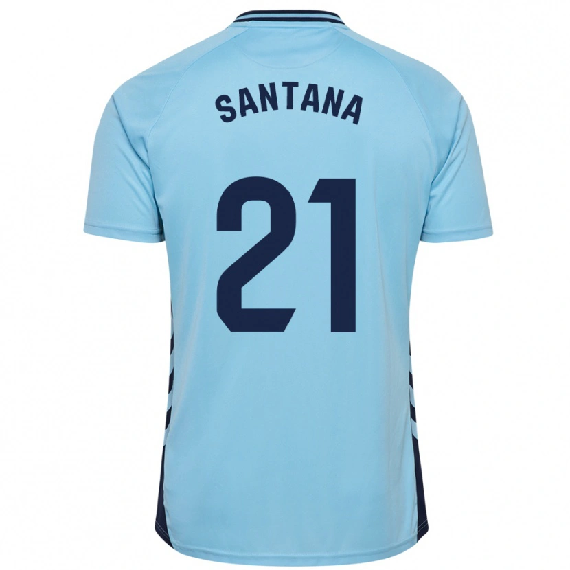 Danxen Hombre Camiseta Yadam Santana #21 Celeste 2ª Equipación 2025/26 La Camisa México