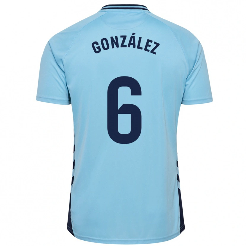 Danxen Hombre Camiseta Fabio González #6 Celeste 2ª Equipación 2025/26 La Camisa México