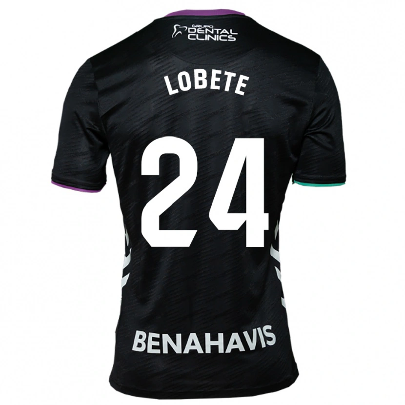 Danxen Hombre Camiseta Julen Lobete #24 Negro Morado Verde 2ª Equipación 2025/26 La Camisa México