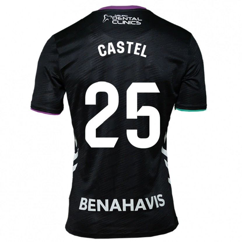 Danxen Hombre Camiseta Sergio Castel #25 Negro Morado Verde 2ª Equipación 2025/26 La Camisa México