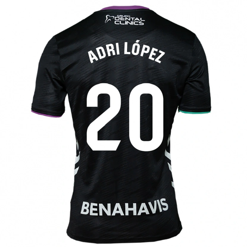 Danxen Hombre Camiseta Adri López #20 Negro Morado Verde 2ª Equipación 2025/26 La Camisa México