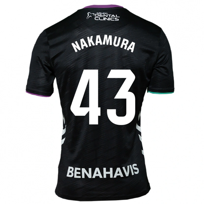 Danxen Hombre Camiseta Mare Nakamura #43 Negro Morado Verde 2ª Equipación 2025/26 La Camisa México